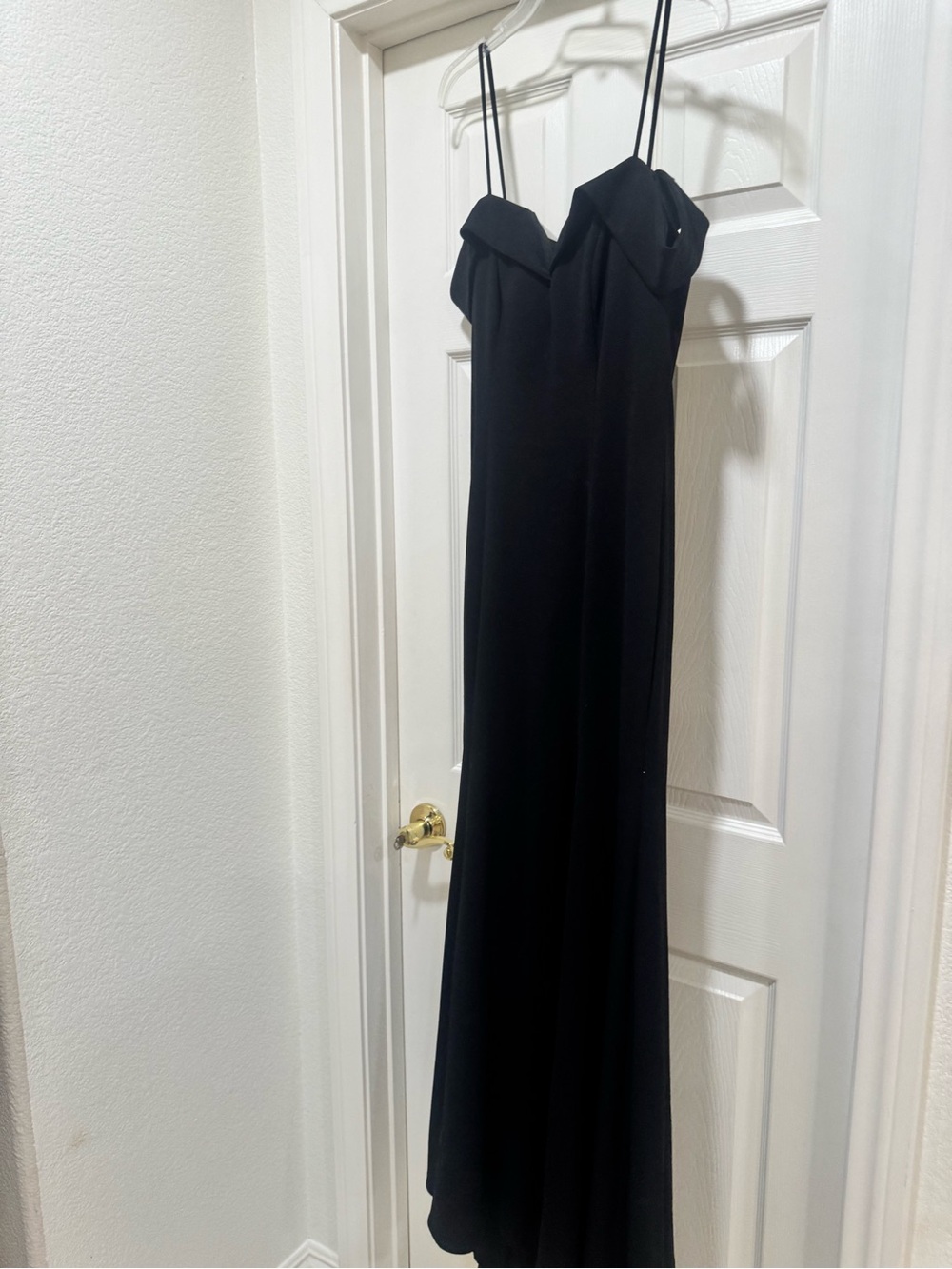 Aspeed Black Strapless Spaghetti-Strap Maxi Dress